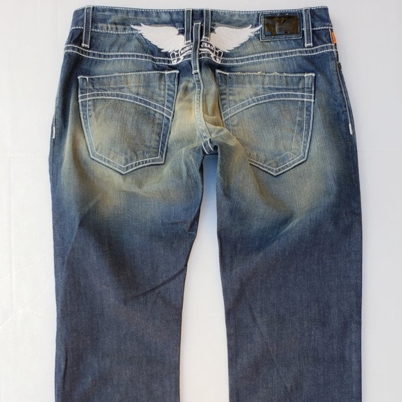 New Men ROBIN'S JEAN Straight Jeans -Hvy Stiching - Picture 7 of 8